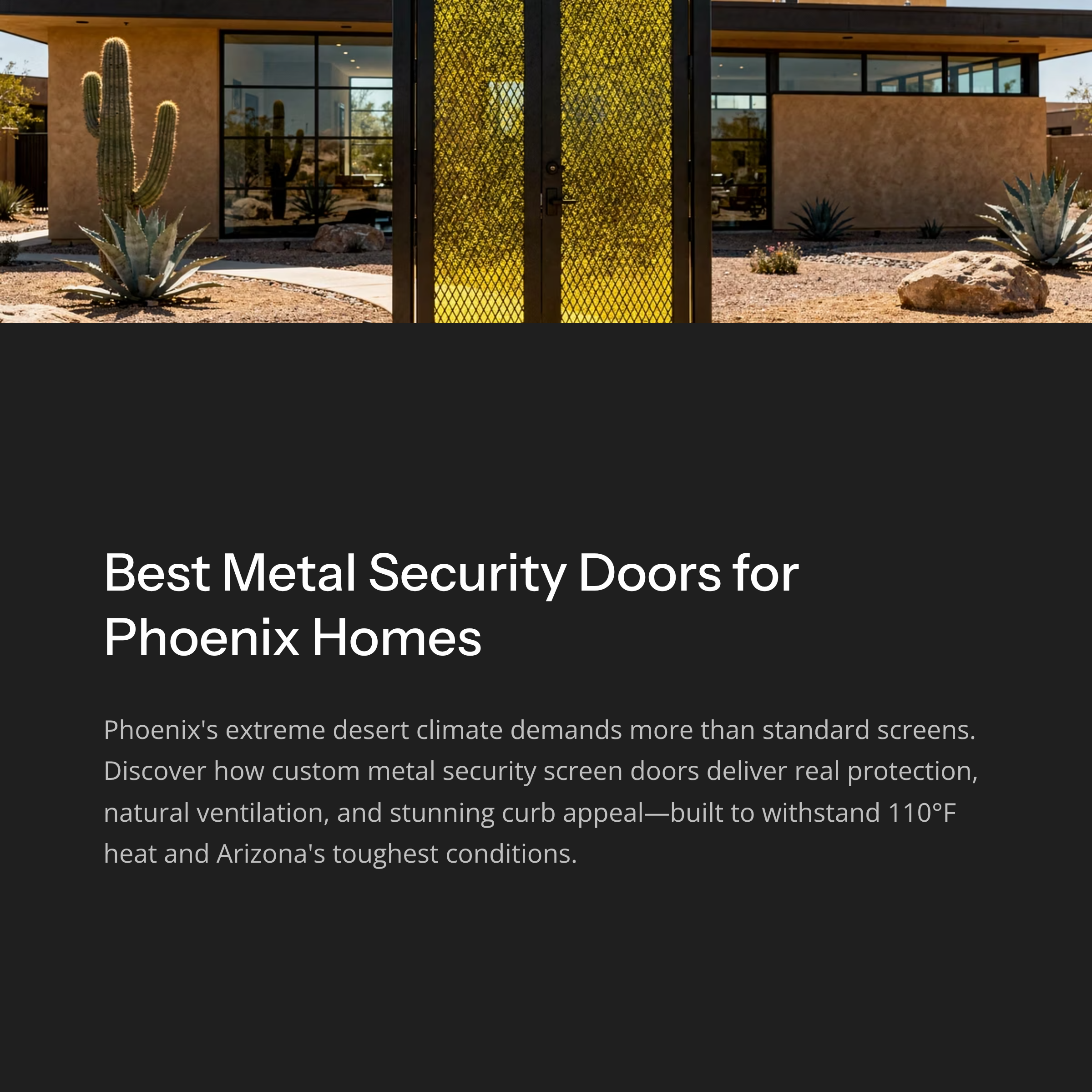 Best Metal Security Screen Doors for Phoenix Homes: Styles, Security Ratings & Installation Guide