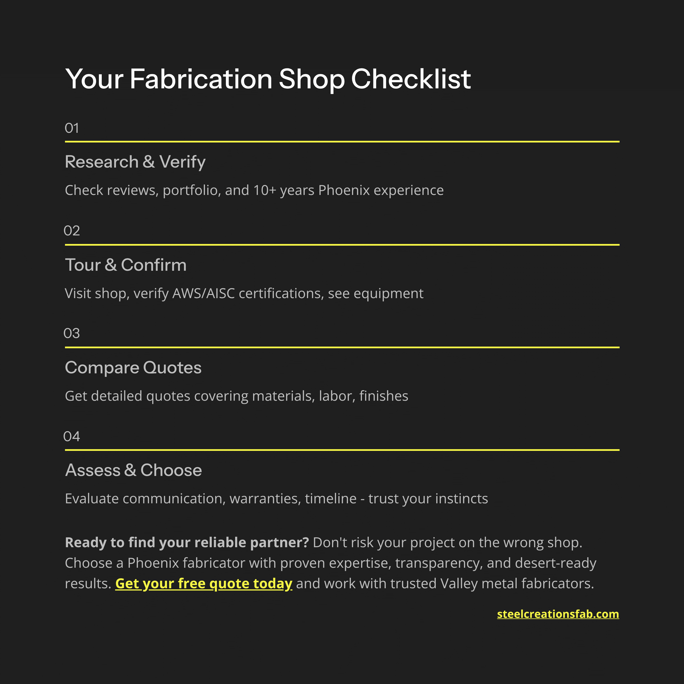 Metal Fabrication shop in Phoenix